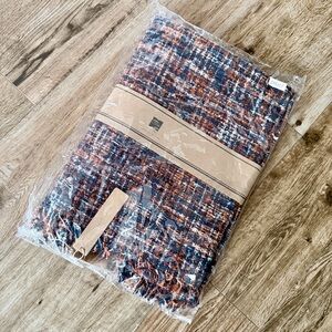 Cozy Home Blue & Orange Throw Blanket
